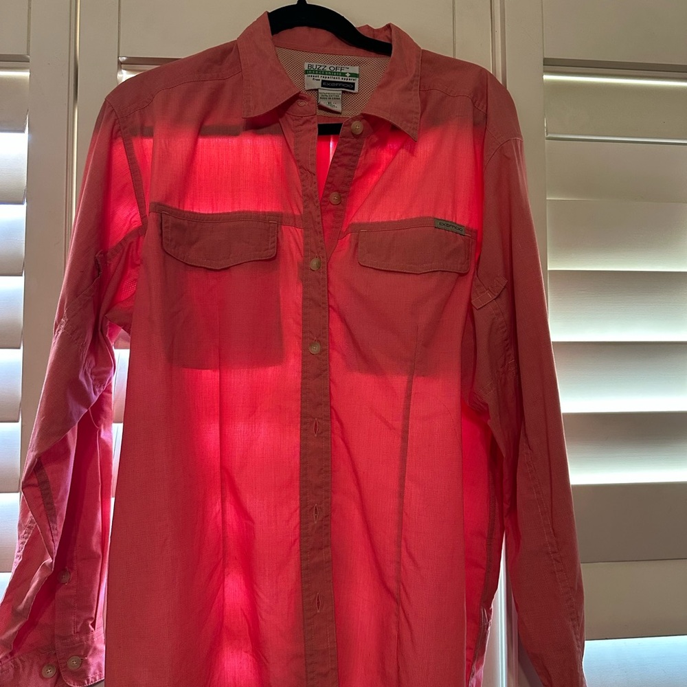 ExOfficio Pink Textured Button-Down Shirt